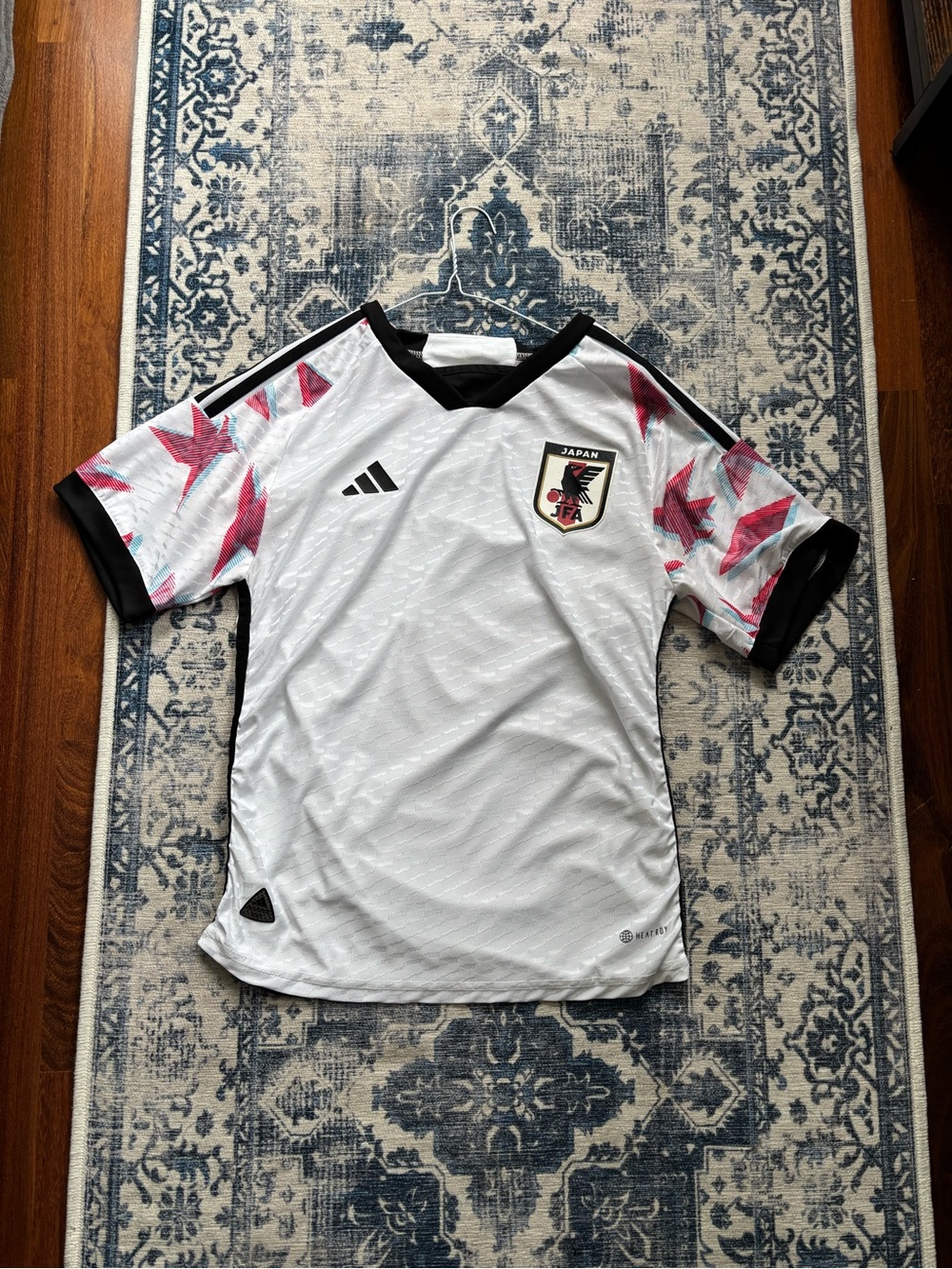 Adidas Japan Soccer Jersey — White with Pink Accents